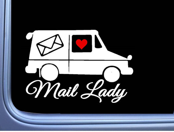 Mail Lady Sticker truck decal OS 131 6" Sticker us mail carrier thanks