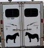 Mini Horses Sticker OS 148 12-inch horse Decals miniature horse 2 decal set