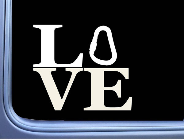 Rock Climbing Love 6" Decal OS 008 Sticker hiking camping sticker repelling