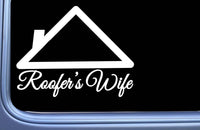 Roofer Wife Sticker roofing Decal OS 164 vinyl 6" boots hatchet tools