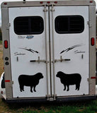 Sheep Decals 12" Stickers OS 174 (2 decal set)