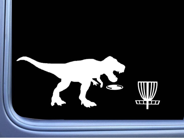T Rex Disc Golf - Waterproof - Funny Gifts - OS 182 8" dinosaur decal